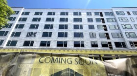 The One at the Penninsula development wraps up construction in Columbus's Franklinton neighborhood on May 4, 2026.