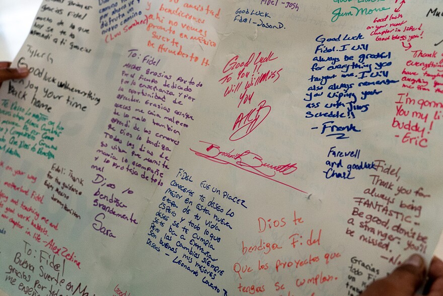 Fidel Rivera at his house in a Merida suburb in Mexico.