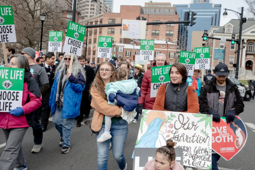 Peter Wolfgang was one of the featured speakers at this abortion protest in March outside the state Capitol.