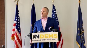 Indiana Democratic Party chief John Zody briefs media about the 2019 municipal election.