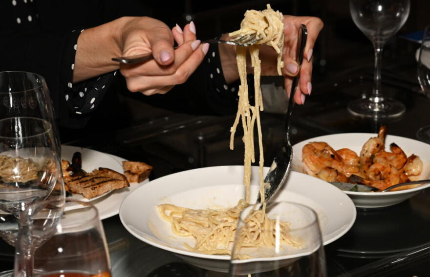 Food served during a dinner at Food Network New York City Wine & Food Festival. (Slaven Vlasic/Getty Images for NYCWFF)