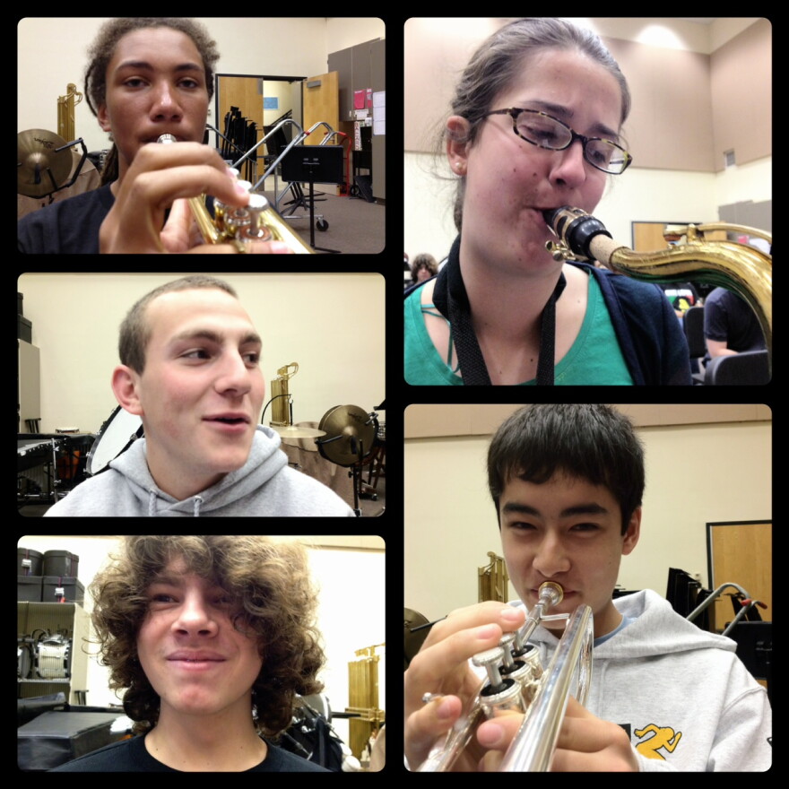Members of the Ballard High School jazz band, which is one of 15 finalists in the Essentially Ellington High School Jazz Band competition.