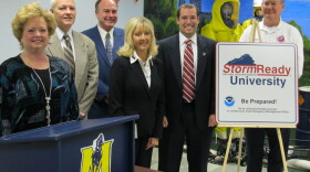 Murray State, KY Emergency Management, and National Weather Service officials teamed up for the Storm Readiness accreditation. (From left) Beverly Poole, Rick Shanklin, Jeff Steen, Cindy Painter, Josh Jacobs, Bill Call