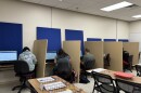 MSUB students in Political Science 342 working the phone bank