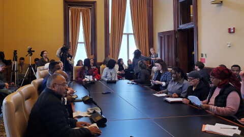 More than 20 speakers spoke at public comment on Wednesday, including immigration advocates, Johnson County residents, clergy members and lobbyists.