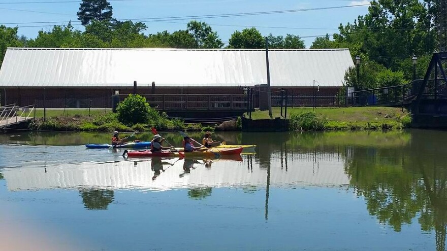 May 2015 - Kayakers enjoy a sunny day at Columbia's Riverfront Park.