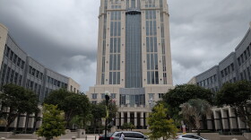Storm clouds gather over the Orange County Courthouse on Friday, Sept. 4, 2026.