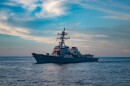 USS Winston S. Churchill (DDG 81) patrols the Atlantic waters in July 2020.