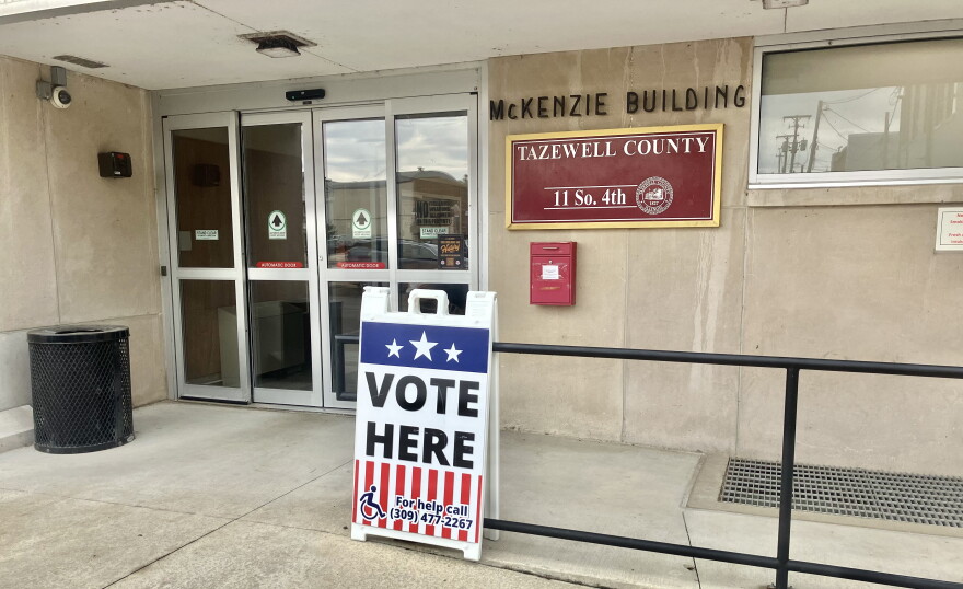 Tazewell County voters can drop off their vote-by-mail ballot or vote early at the county clerk's office in the McKenzie Building.