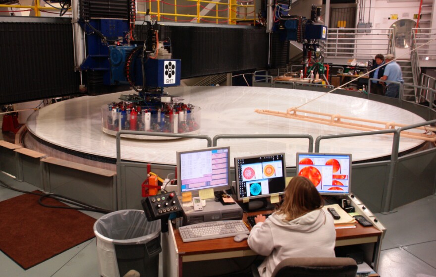 After the mirror is cast, it moves to the Large Polishing Machine, where the mirror's shape is refined and perfected — down to the millionth of an inch.