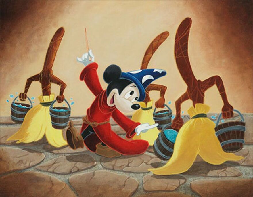 Fantasia, a 1940 Disney animated musical featuring music from the Sorcerer's Apprentice.
