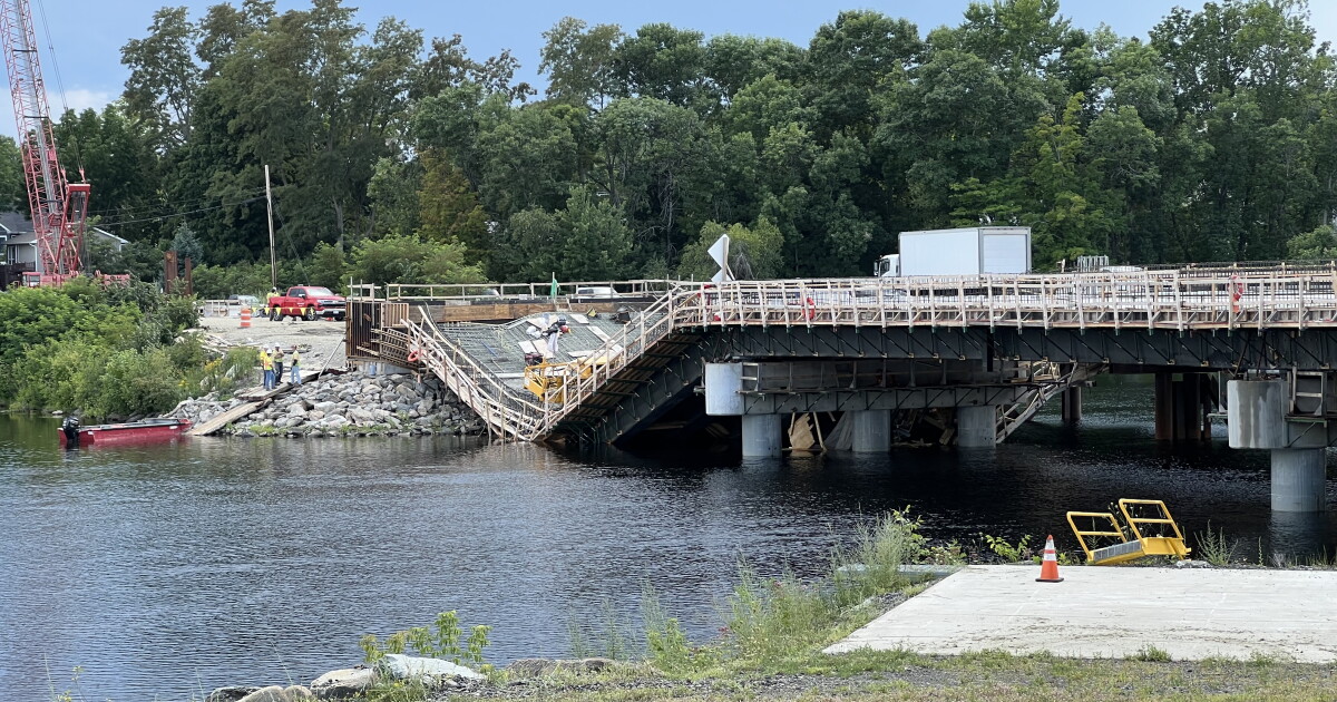 Old Town bridge partially collapses while under construction