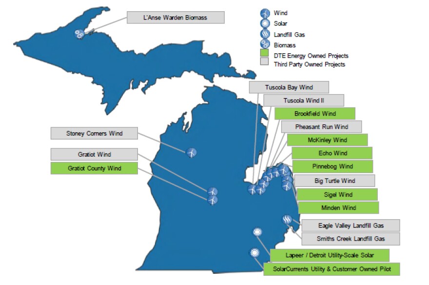 DTE's renewable projects to date