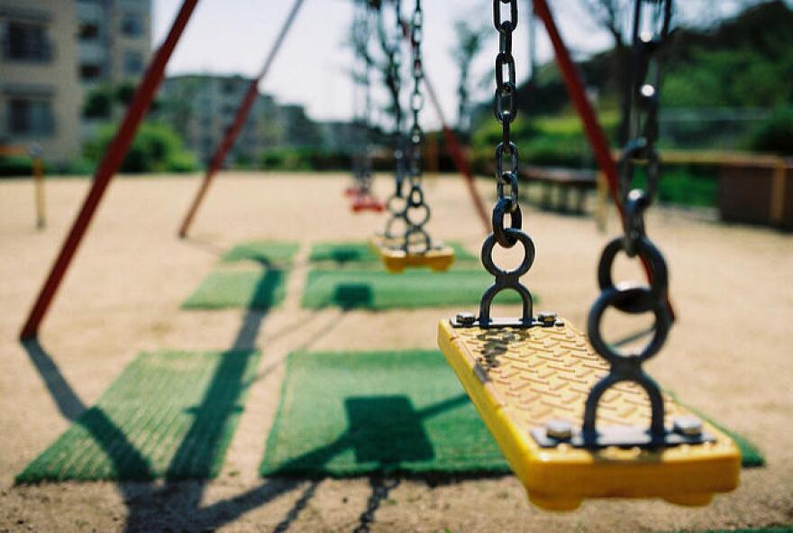 Swings in school playground