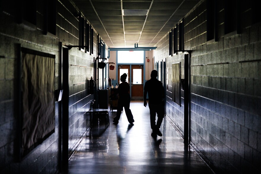 Enfield, N.C. - June 8th, 2026: Mahalia Carey gives, Halifax County Schools public information officer, gives a tour inside decommissioned Pittman Elementary Leadership Academy.