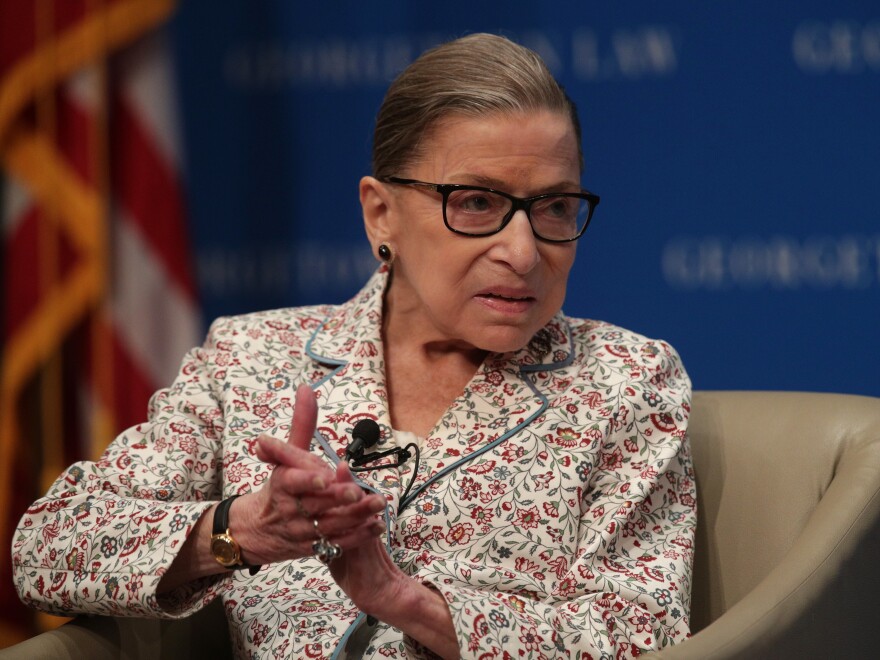 Supreme Court Justice Ruth Bader Ginsburg was released from the hospital Sunday after being admitted for chills and fever two days earlier. Ginsberg is seen here in July. [Alex Wong / Getty Images]