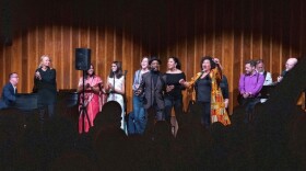 Immigrant Song musicians and singers perform at the Ethical Society of St. Louis on October 30, 2021.