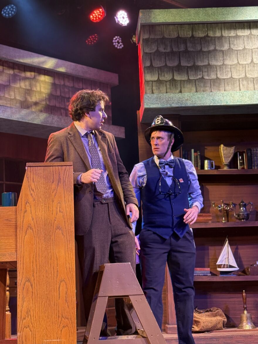 Christopher Gallacher and Jackson Tubis turn in command performances in Broadway Palm's 'Murder for Two.'