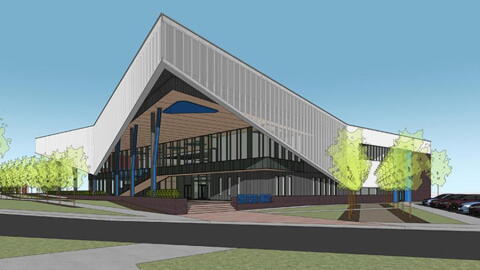 Architectural rendering of South Carolina State University's new library.