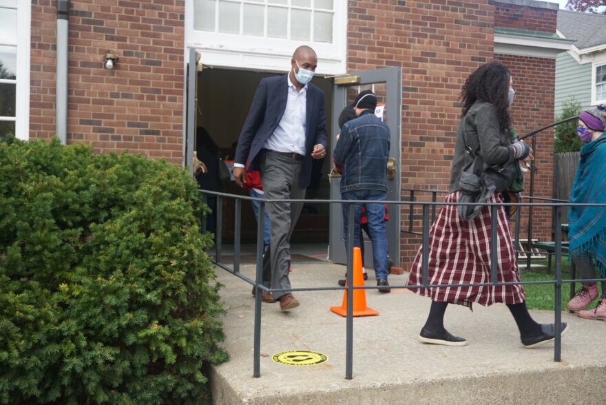 Congressman Antonio Delgado early voting, Rhinebeck, October24, 2020