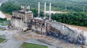 Duke Energy imploded the oldest section of the retired Buck Steam Station coal fired power plant Thursday. 