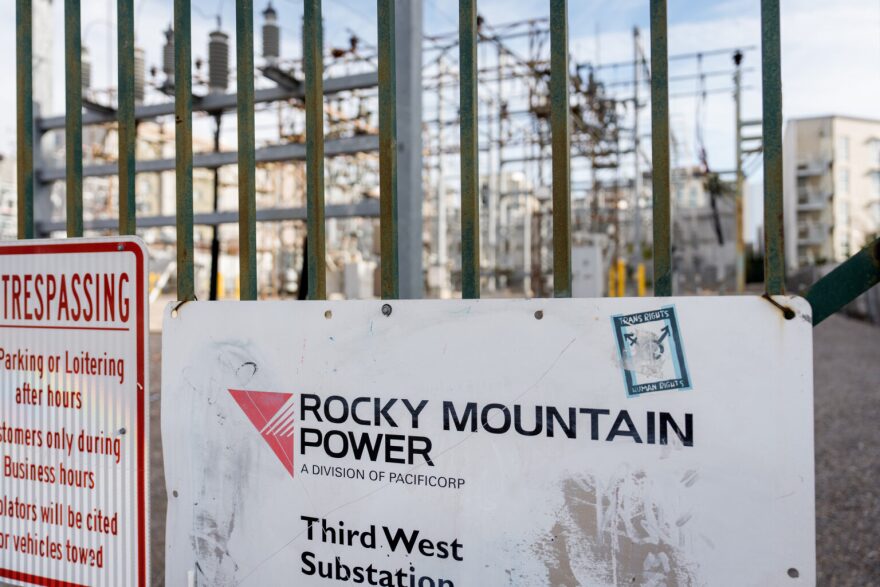 A Rocky Mountain Power substation in downtown Salt Lake City is pictured on Saturday, Nov. 15, 2025.