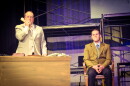 Real-life Roy Cohn [Peter Kimerling, left] intertwines with fictional characters like Joe Pitt [Matt Elenteny], a Mormon transplant from New York who, in Angels in America's opening scenes, tries to get a word in edgewise.