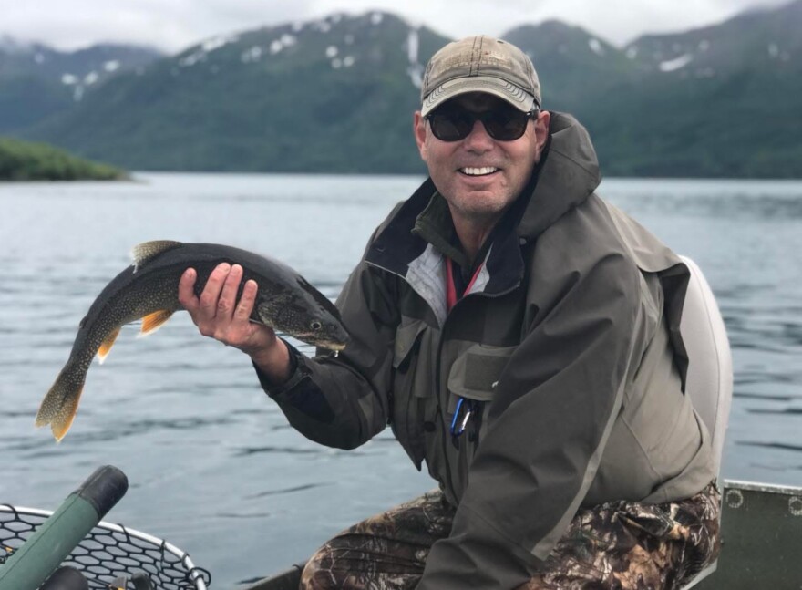 Mike Hoffman, who recently retired as executive director from Yuut Elitnaurviat in Bethel, is seen in the Kilbuck Mountains enjoying one of his favorite activities.