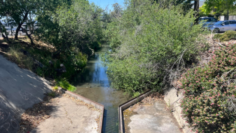 The San Luis Obispo Creek, near Calle Joaquin. The city's upgraded Water Resource Recovery Facility discharges treated wastewater into the SLO Creek.