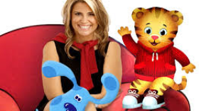 Angela Santomero with some of her much-loved TV characters.