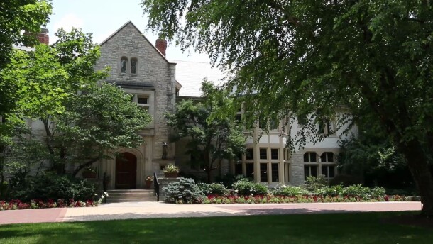The Governor's Residence in Bexley east of downtown Columbus. It was acquired by the state in 1955, and has extensive security on the property.