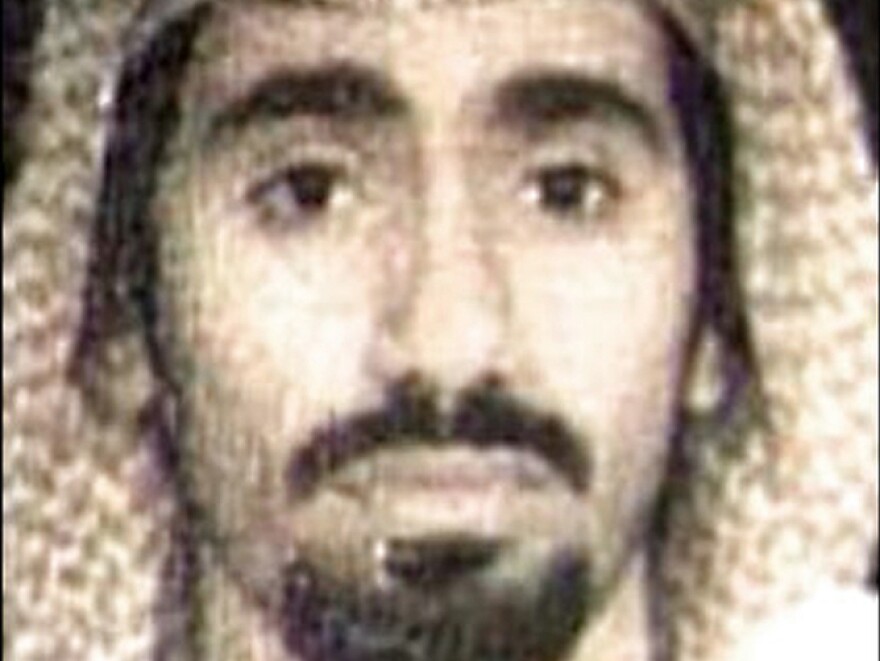 Al-Nashiri, pictured in 2002, is being held at the Naval base in Guantanamo Bay.