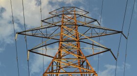 High-voltage tower and cables