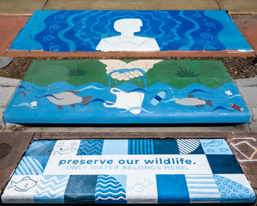 A few of the 2020 designs by Adam Beilke, Emily Buelher, Lindsey Conrad and Kieran Tate, focus on wildlife and pollution.