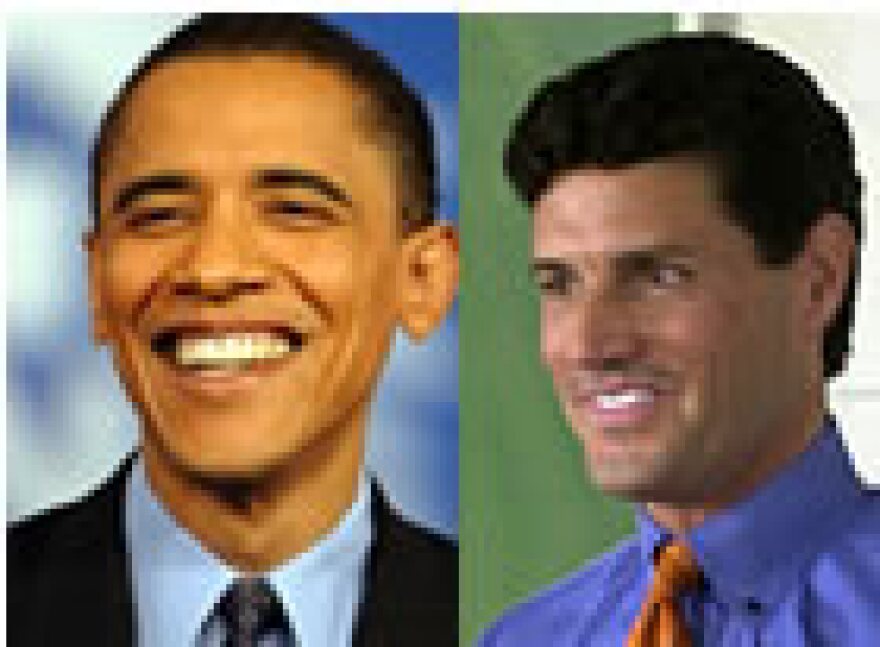 Democrat Barack Obama and Republican Jack Ryan (right) are running for Illinois' open U.S. Senate seat.