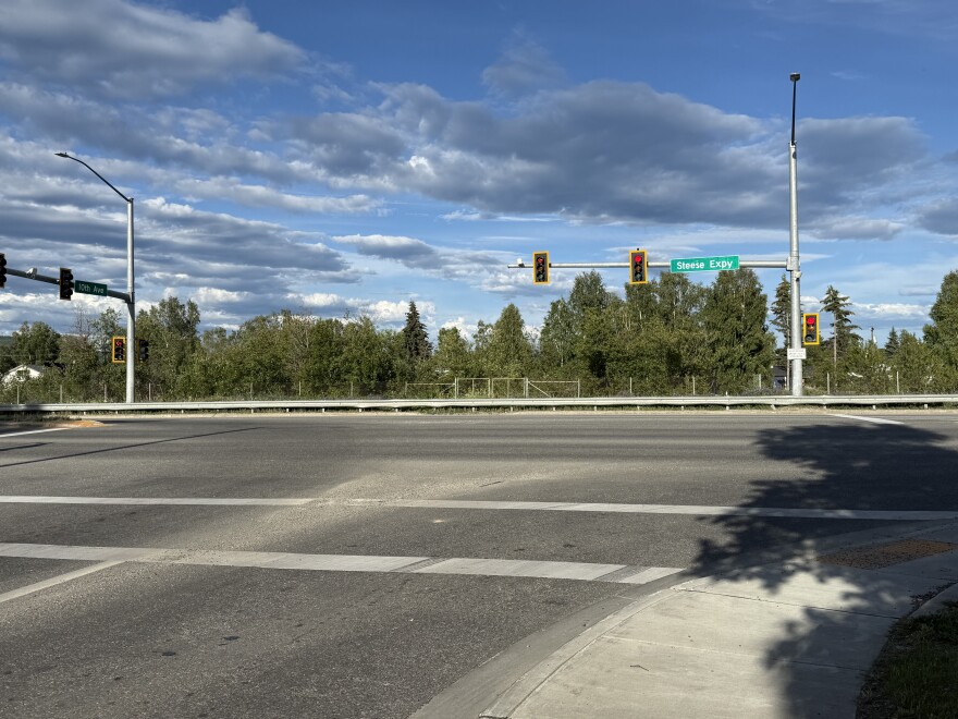 The intersection of 10th Avenue and Steese Expressway as seen July 20, 2026.