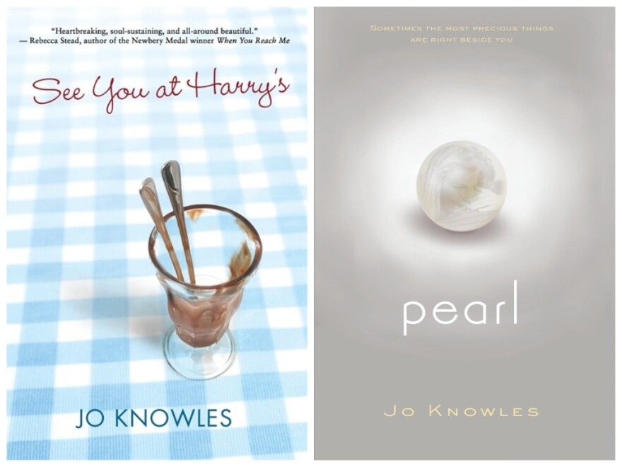 The cover of two books by Vermont author Jo Knowles, "See You At Harry's" and "Pearl."