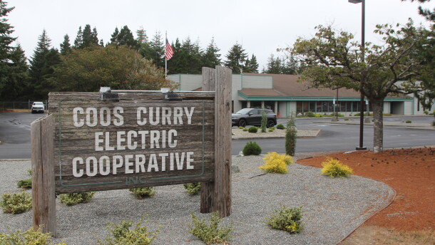 Coos-Curry Electric Cooperative’s office in Port Orford. The member-owned utility raised rates 10.8% beginning Sept. 1, 2026.