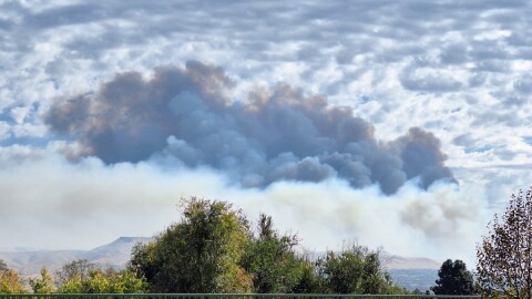 Smoke from the Valley Fire in southeast Boise.