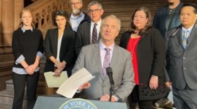 State Sen. Sean Ryan, a Buffalo-area Democrat, joins with supporters of a bill to ban noncompete clauses in New York, on Nov. 28, 2023, and asks Gov. Kathy Hochul to sign it.