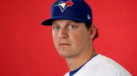 Hayden Juenger posed for Toronto Blue Jays roster picture
