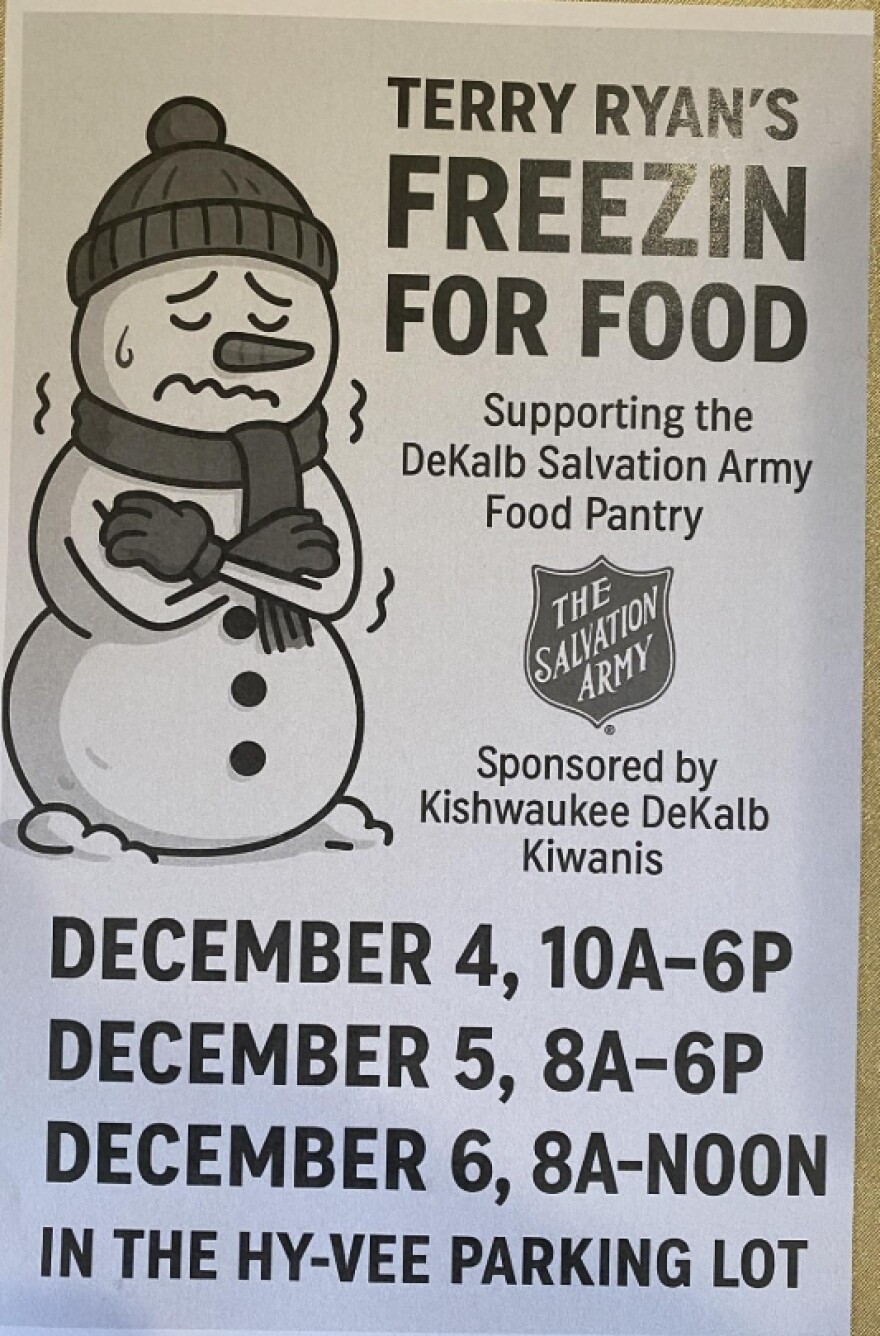 Freezin for Food takes place December 4-6 at the Hy-Vee parking lot in Sycamore