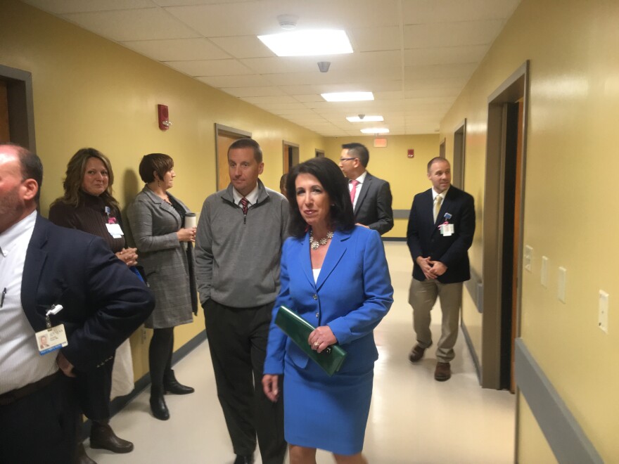 Monroe County executive Cheryl Dinolfo tours the soon-to-open behavioral health access center at Rochester Regional Health