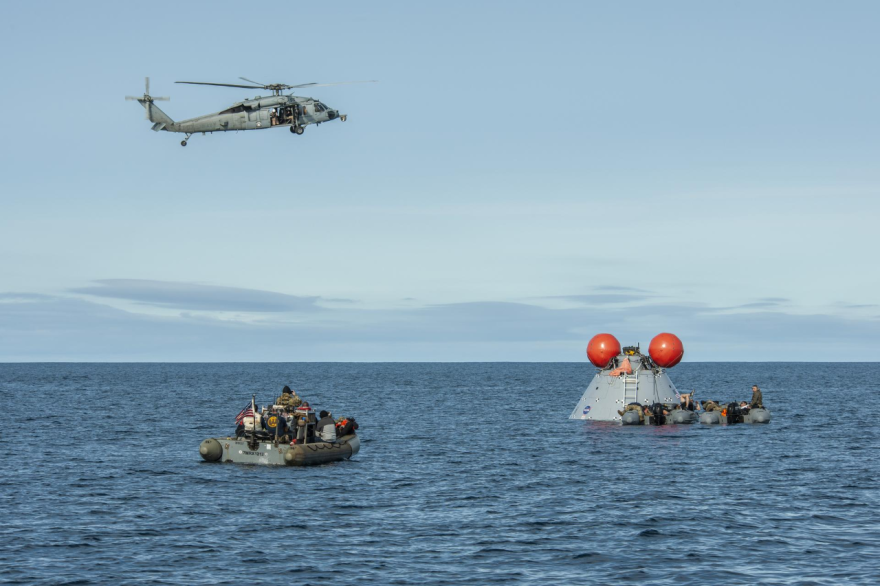 NASA Artemis I Recovery Operations Practice in December 2022.