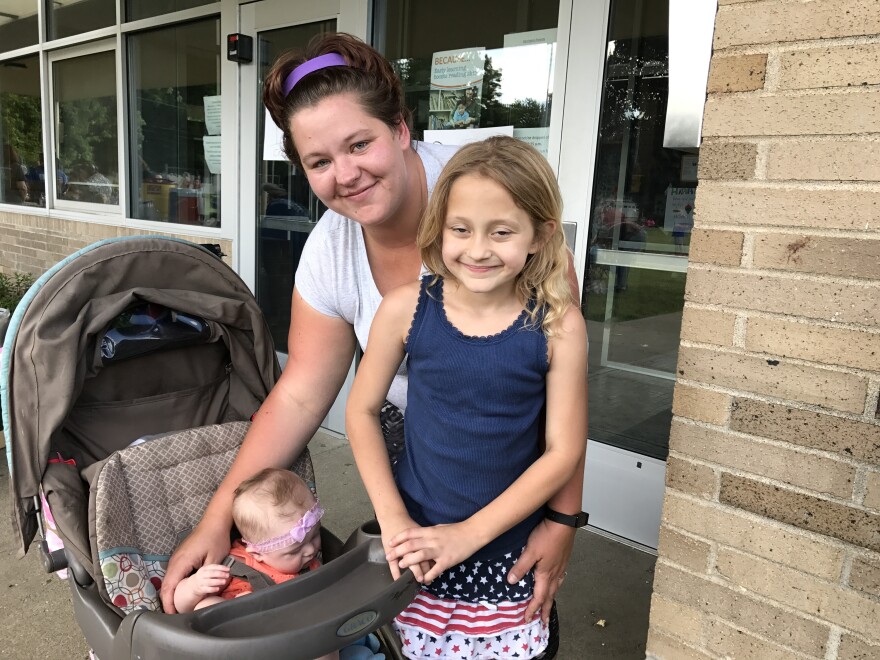 Katie Burton and her daughter, Layla.