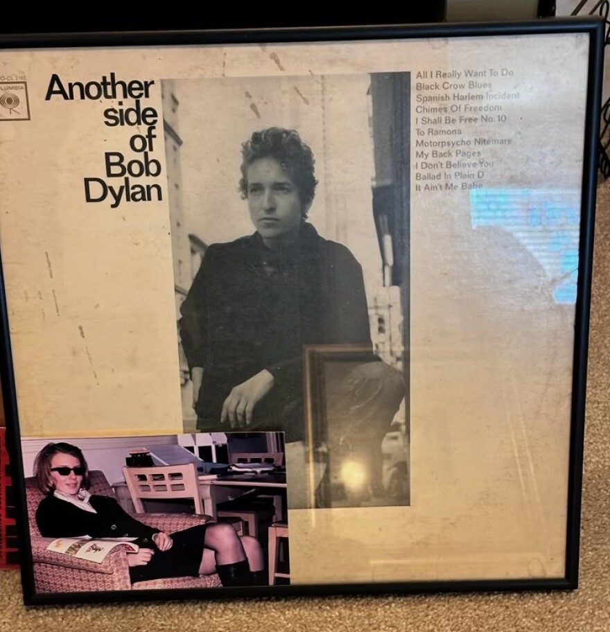 The Another Side of Bob Dylan album that Bob Reitman's neighbor originally lent to him. This album was the spark that ignited Reitman's passion for Dylan's music all these years - and he keeps a photo of the neighbor who changed his life with a kind gesture in the frame.