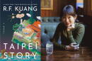 The cover of "Taipei Story" and author R.F. Kuang. (Courtesy of William Morrow and Toby Madden)