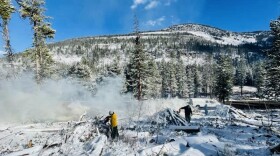 U.S. Forest Service crews perform ground ignitions along Mirror Lake Highway Thursday, Oct. 26, 2023.