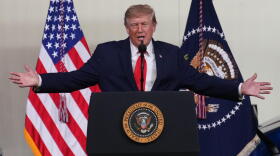 President Trump speaks at Peterbilt Motors, Thursday, Oct. 1, 2026, in Denton, Texas. (Tony Gutierrez/AP)