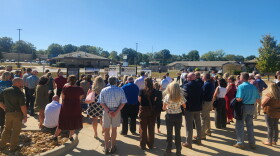 A crowd gathered at the groundbreaking for the Child Advocacy Center's new building on W. Elfindale in Springfield, Mo. on October 12, 2026.